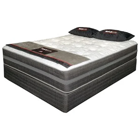 Queen Cushion Firm Independent Coil Hand Tufted Mattress and Low Profile Foundation